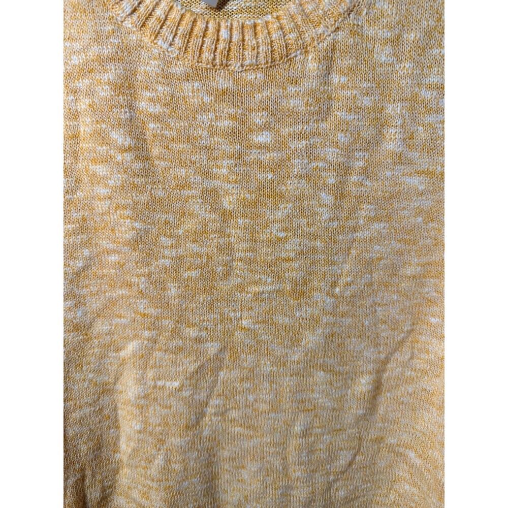 J. Crew Factory Size XL Orange Sherbet Marled Crewneck Summer Sweater Cotton New - Picture 4 of 6